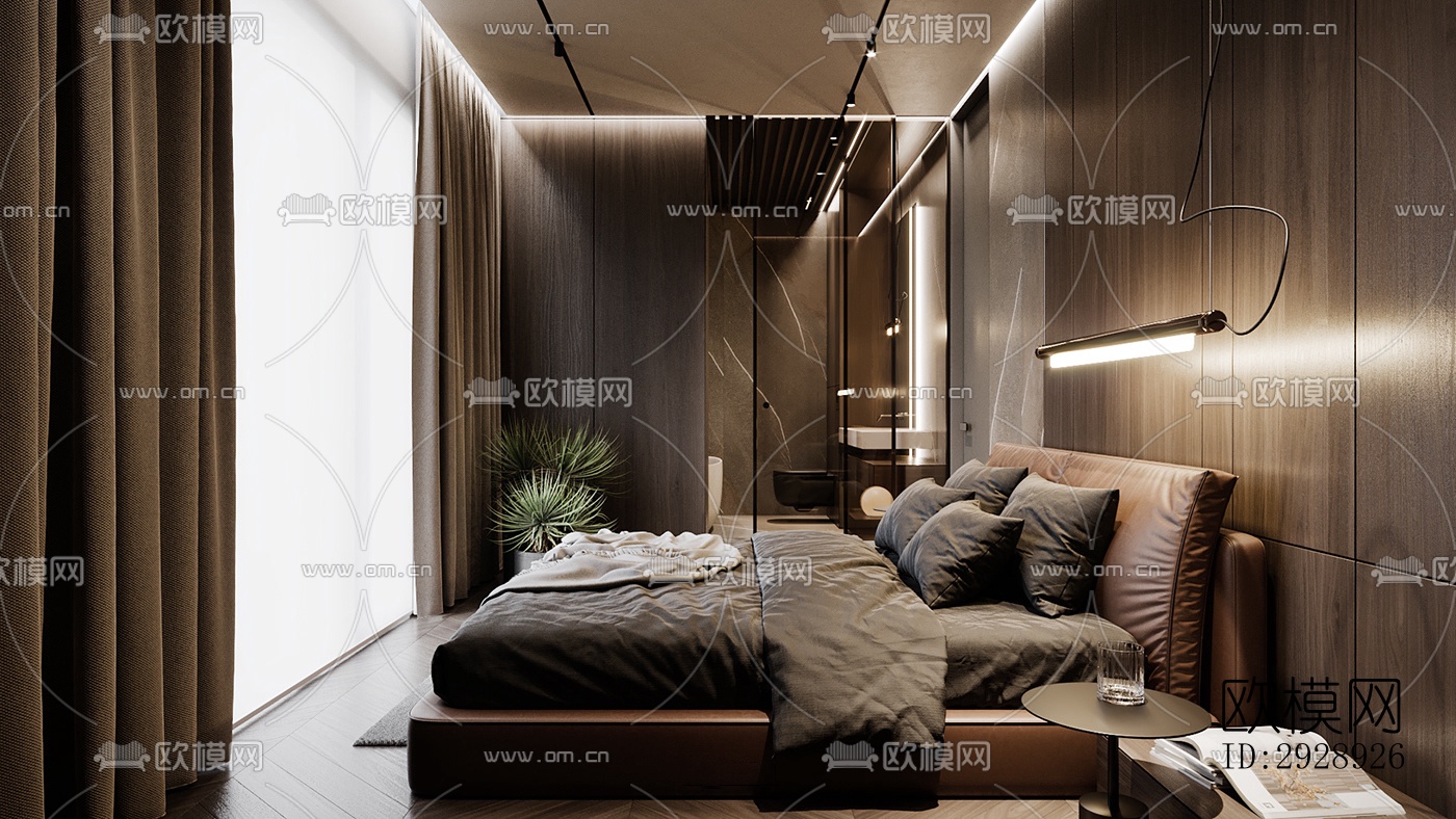 现代平层效果图下载（渲染图5）