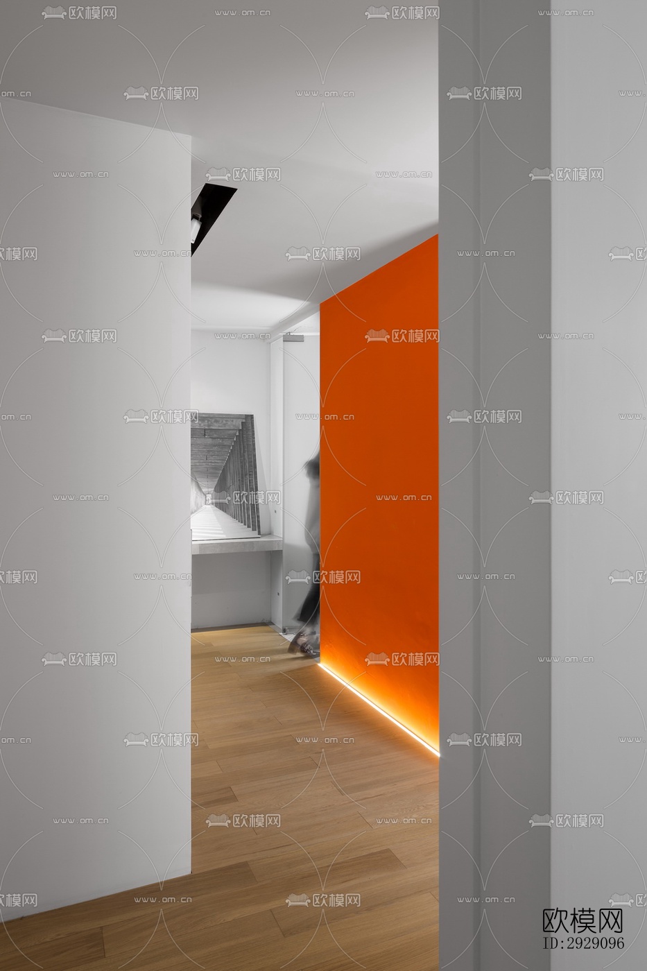 现代办公区效果图下载（渲染图1）