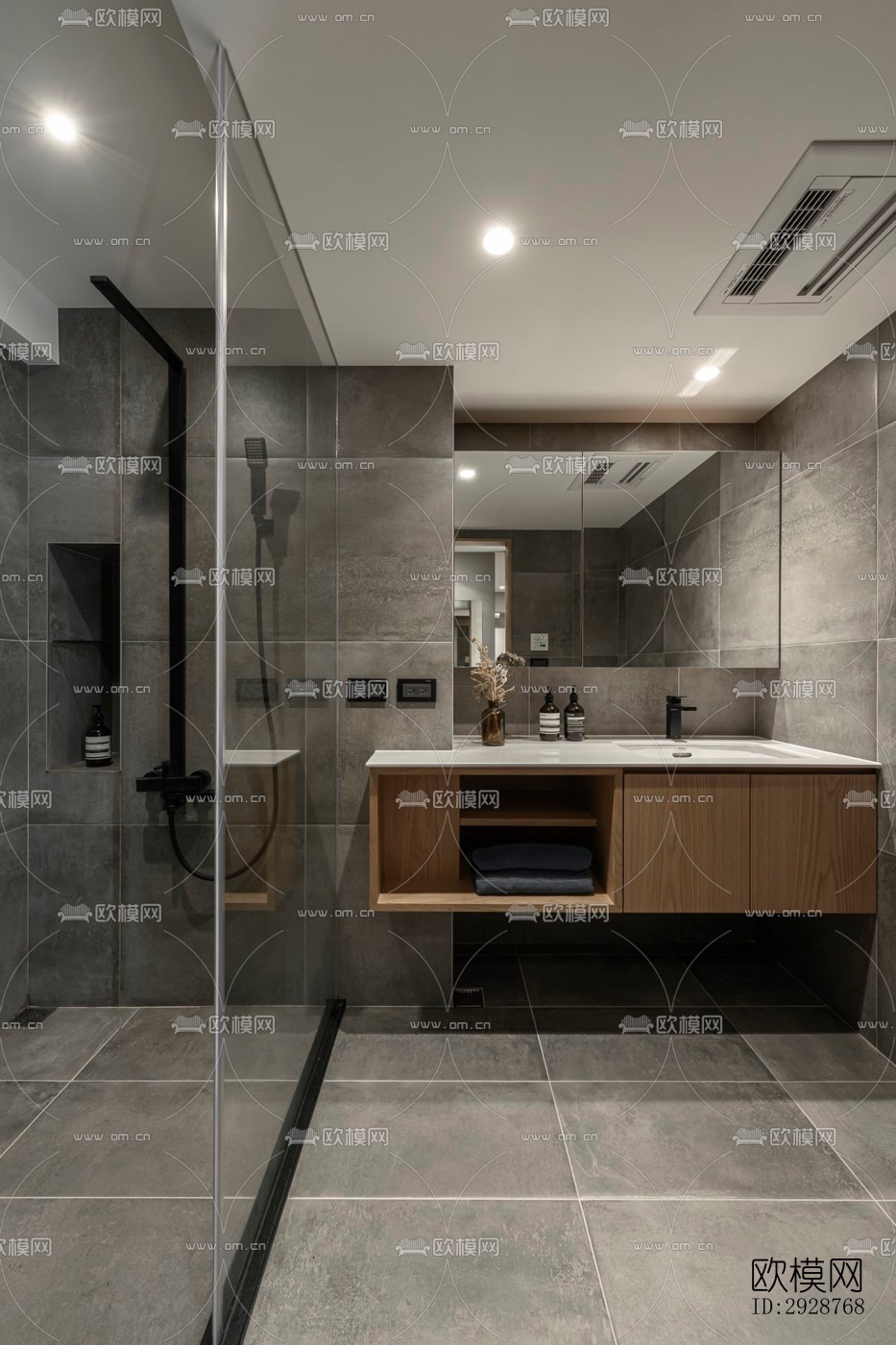 现代平层效果图下载（渲染图14）