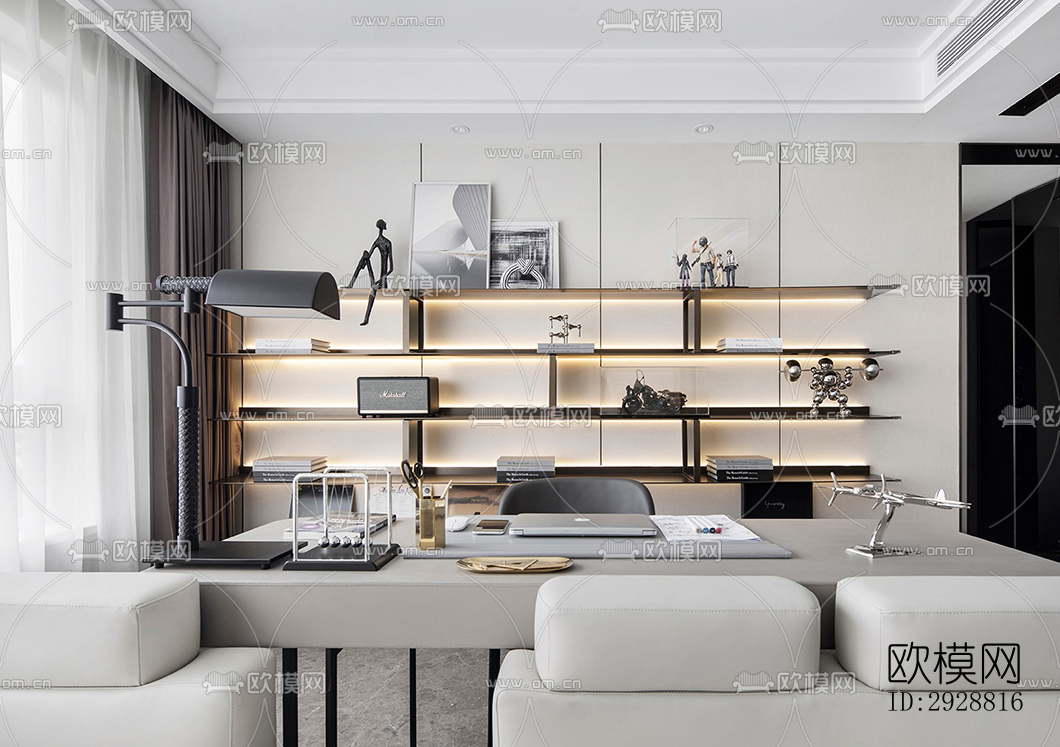 现代平层效果图下载（渲染图16）