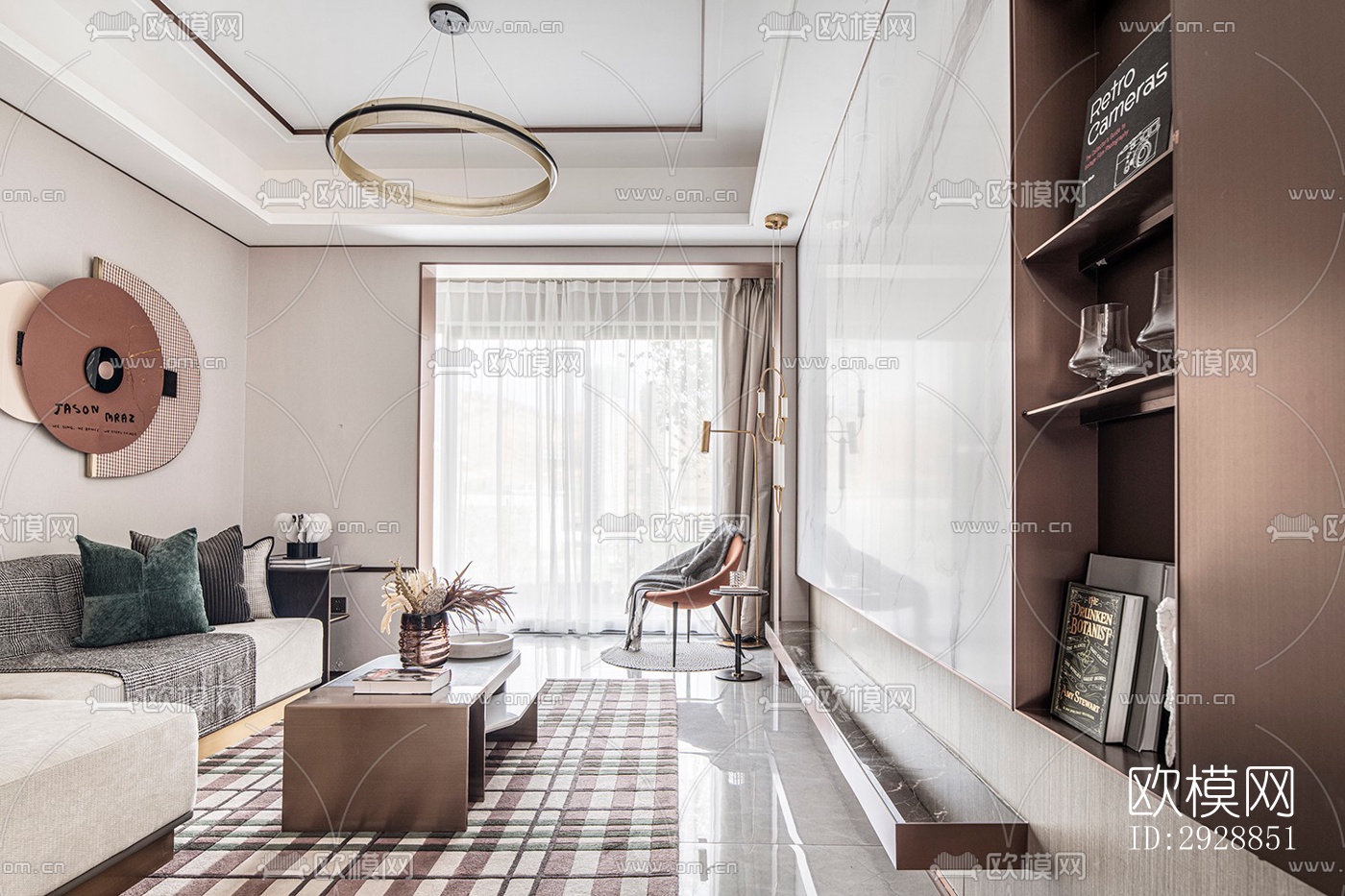 现代平层效果图下载（渲染图12）