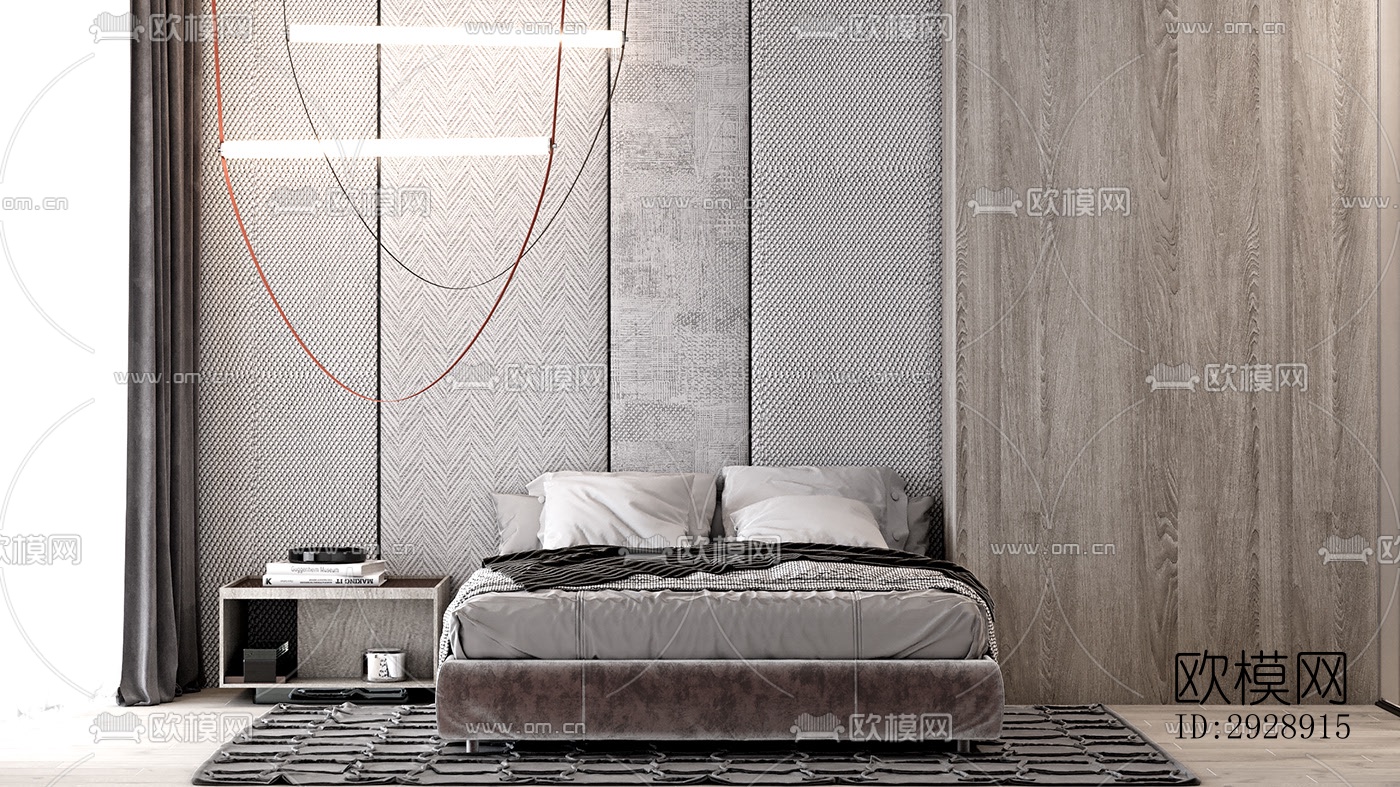 现代平层效果图下载（渲染图4）