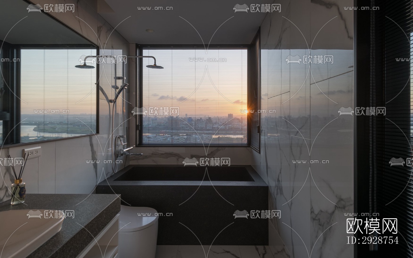 现代平层效果图下载（渲染图9）