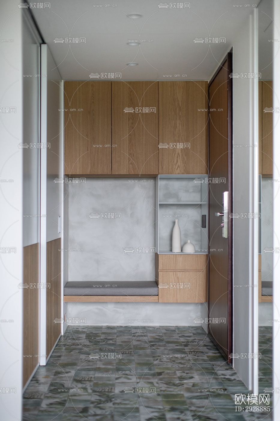 现代平层效果图下载（渲染图1）