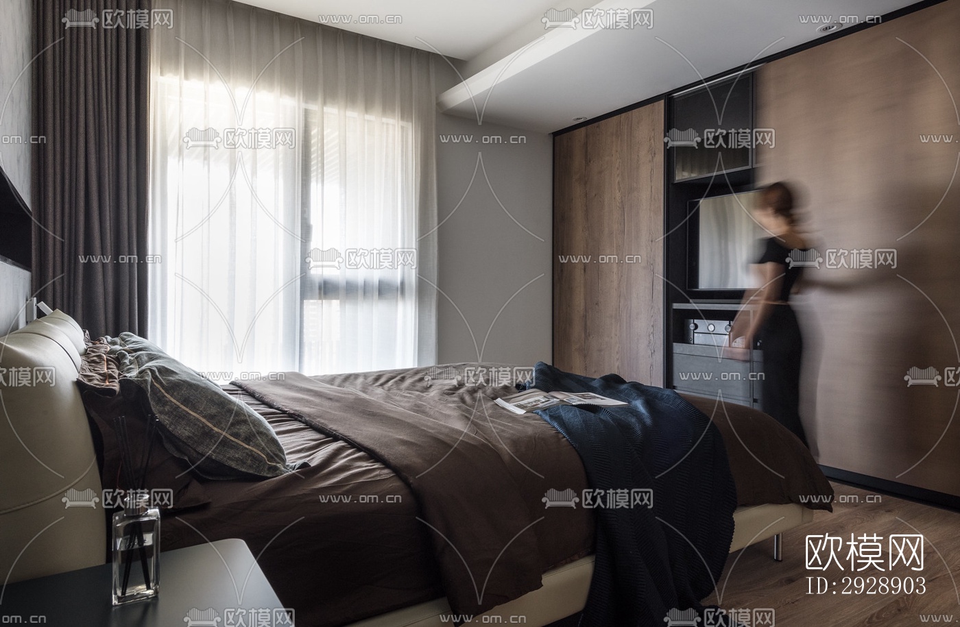 现代平层效果图下载（渲染图9）