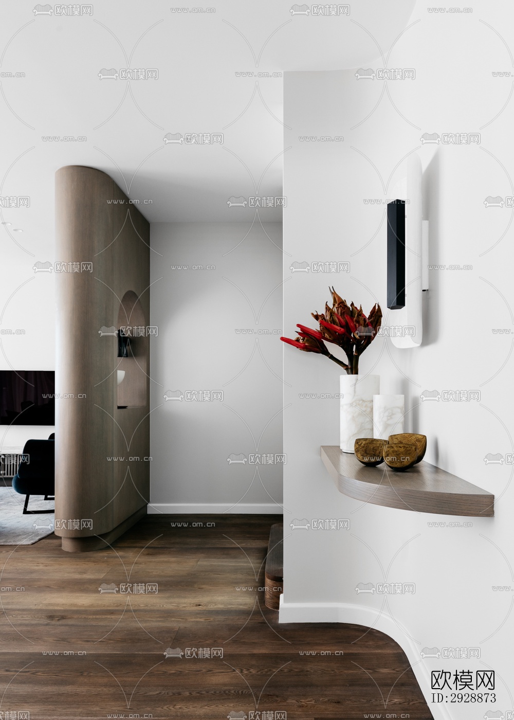 现代平层效果图下载（渲染图15）