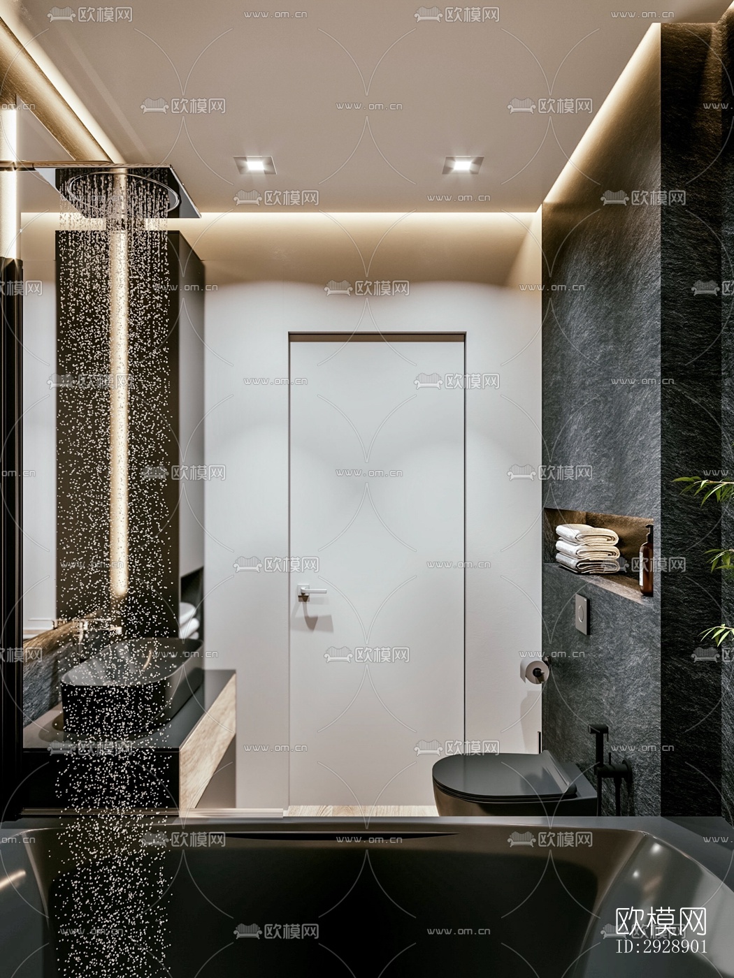 现代平层效果图下载（渲染图8）