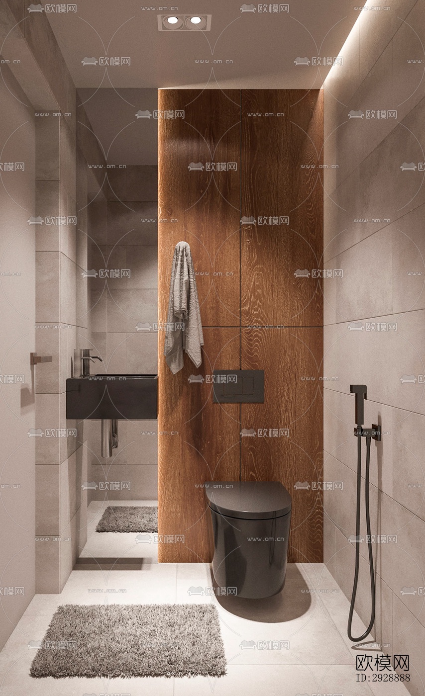 现代平层效果图下载（渲染图3）