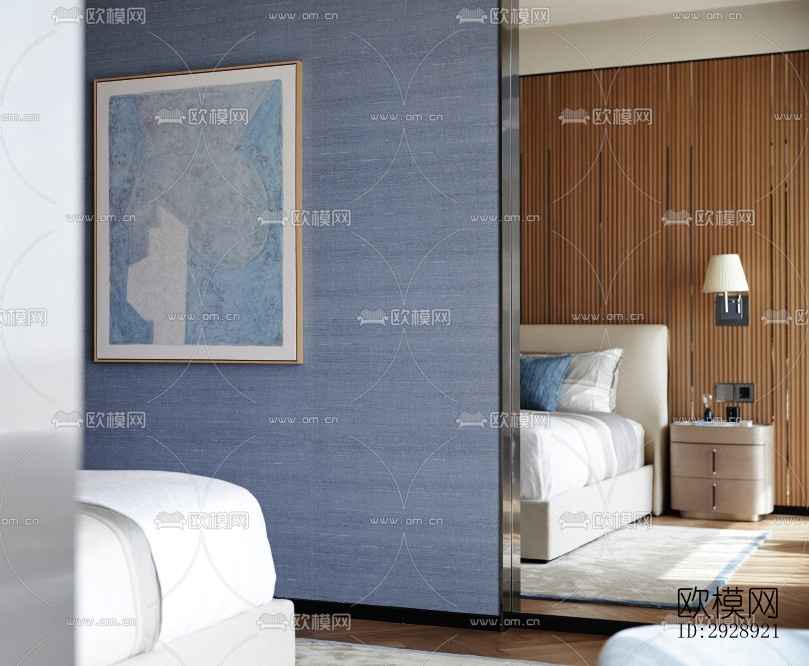 现代平层效果图下载（渲染图7）