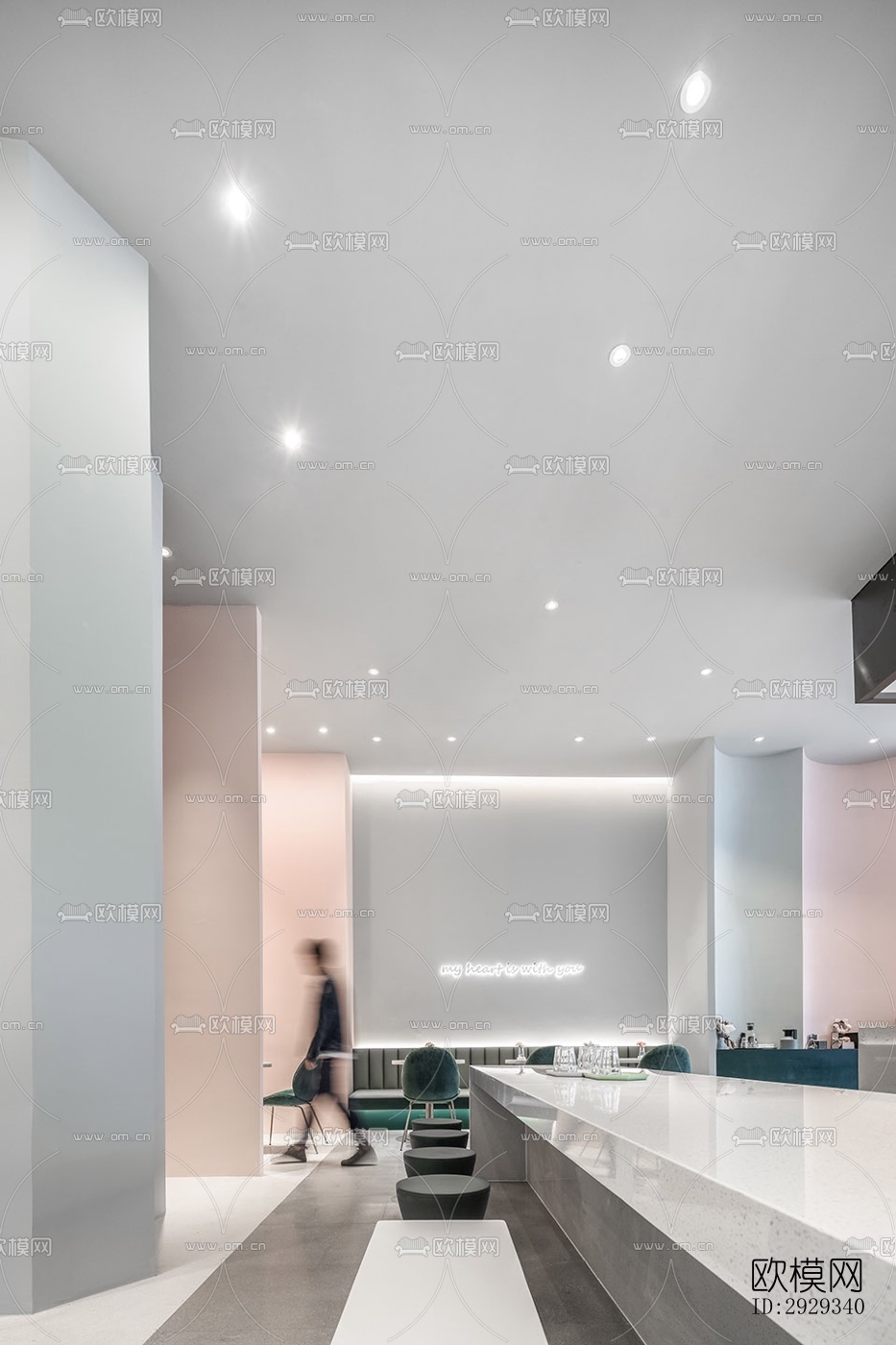 北欧咖啡奶茶效果图下载（渲染图4）