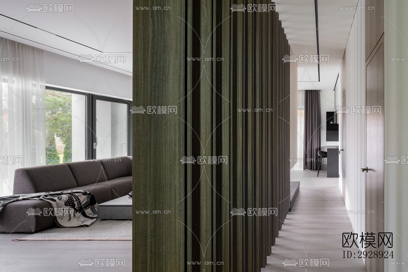 现代平层效果图下载（渲染图6）