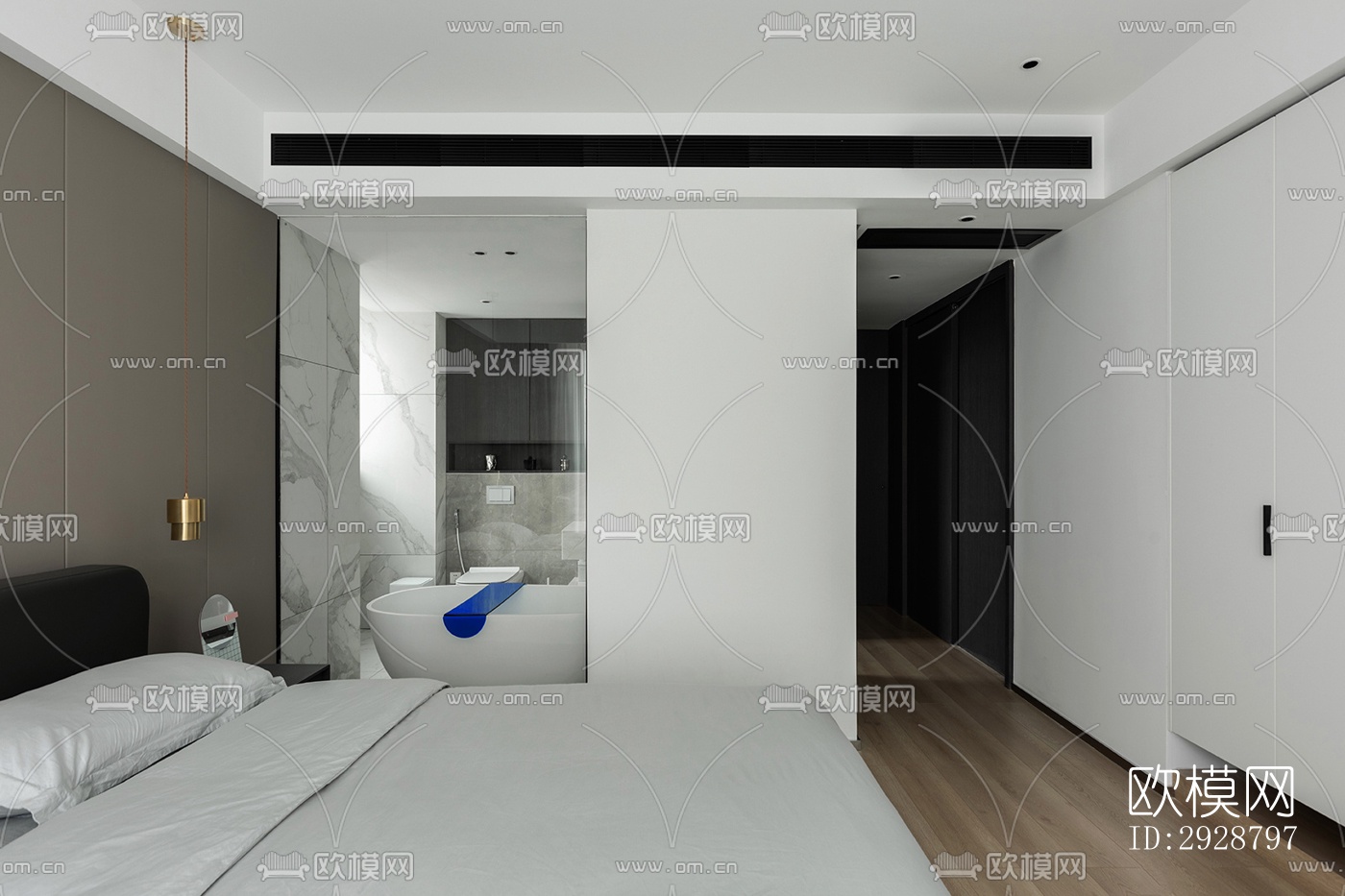 现代平层效果图下载（渲染图8）