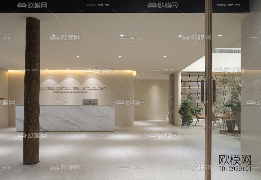 現代辦公區(qū)效果圖下載(渲染圖7)
