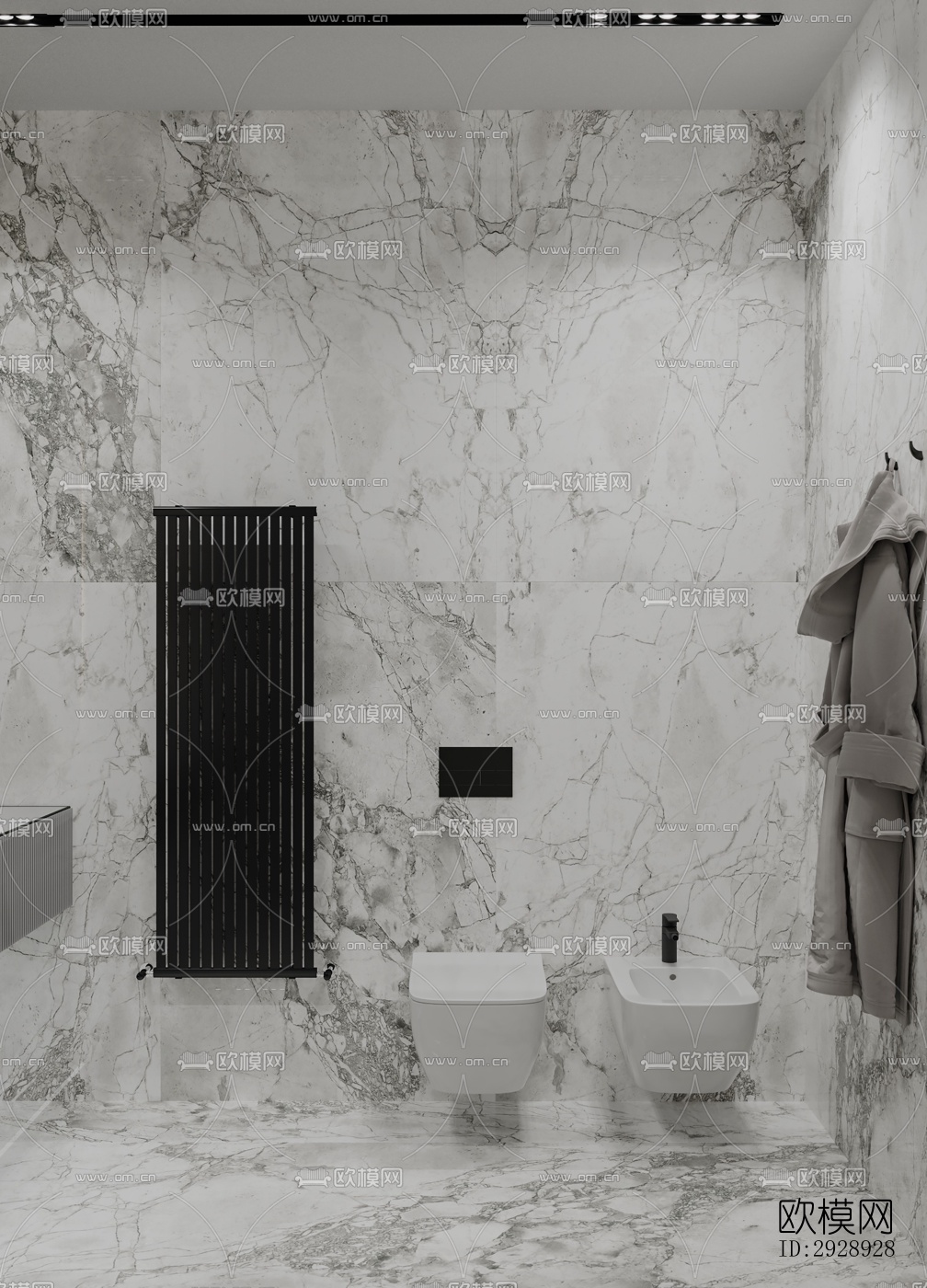 美式平层效果图下载（渲染图10）