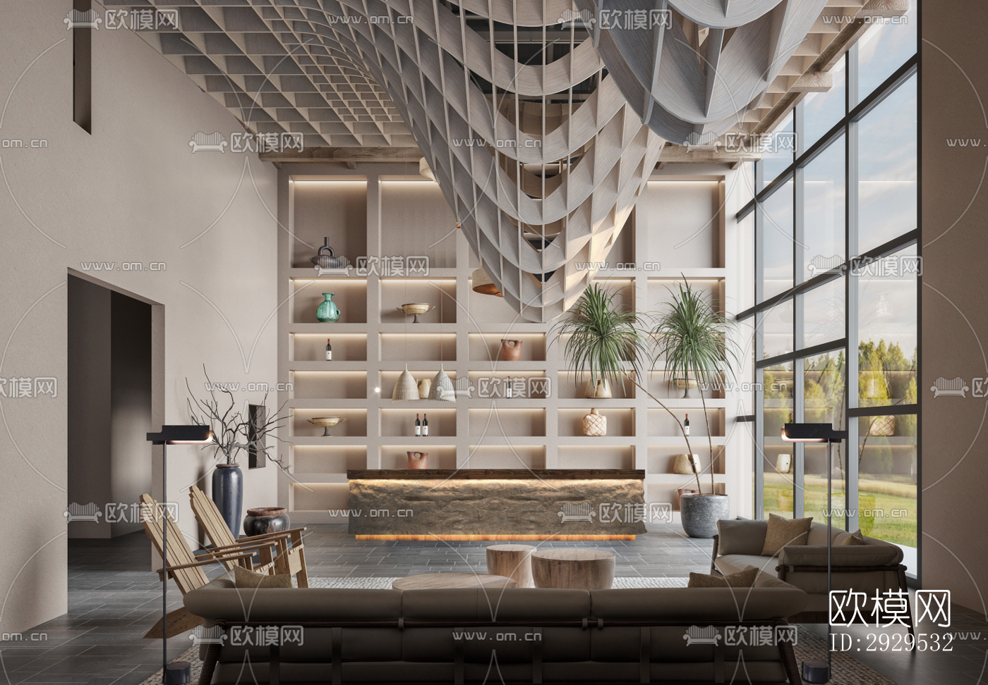 侘寂西餐厅效果图下载（渲染图14）