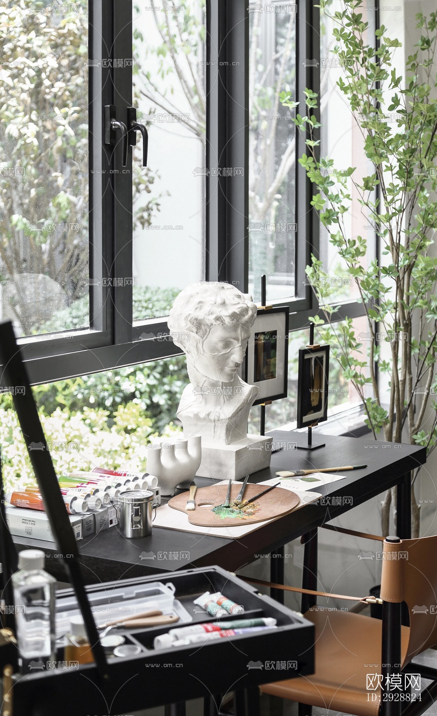 现代平层效果图下载（渲染图18）