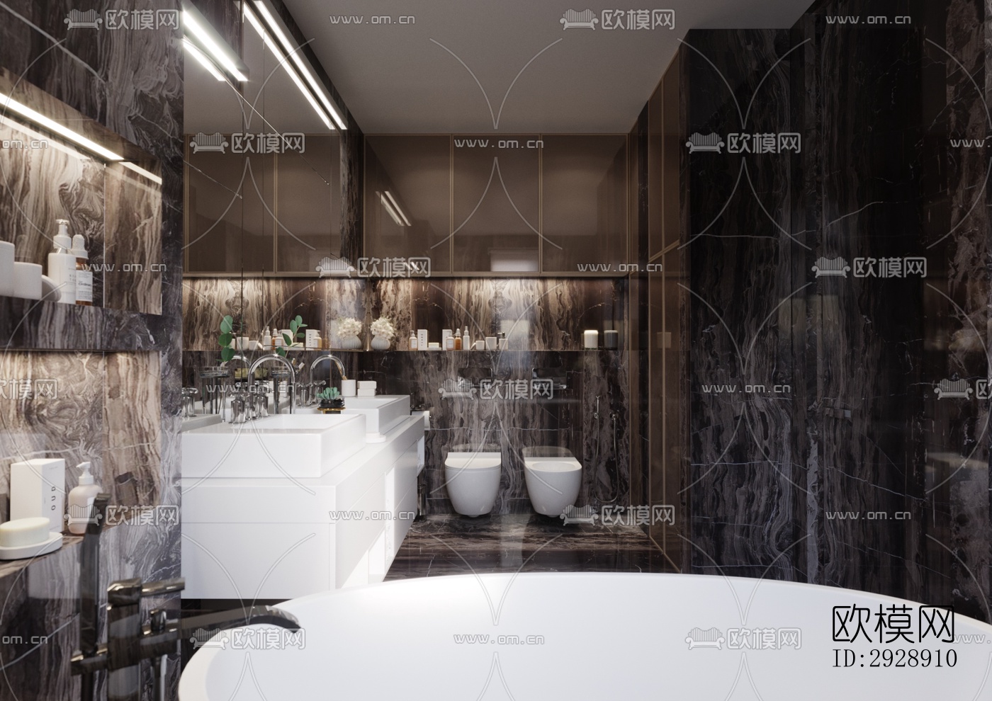 现代平层效果图下载（渲染图8）