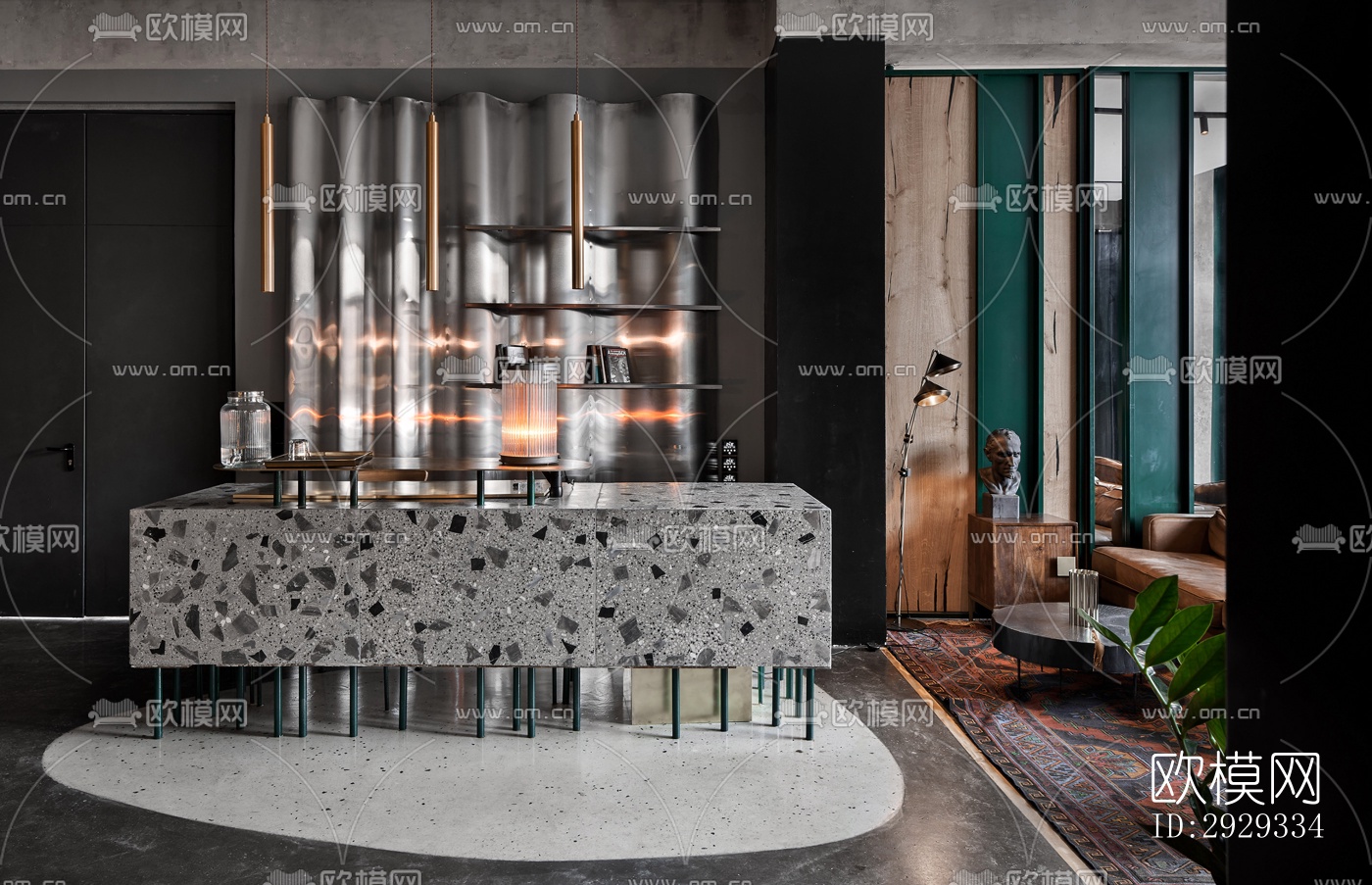 北欧咖啡奶茶效果图下载（渲染图15）