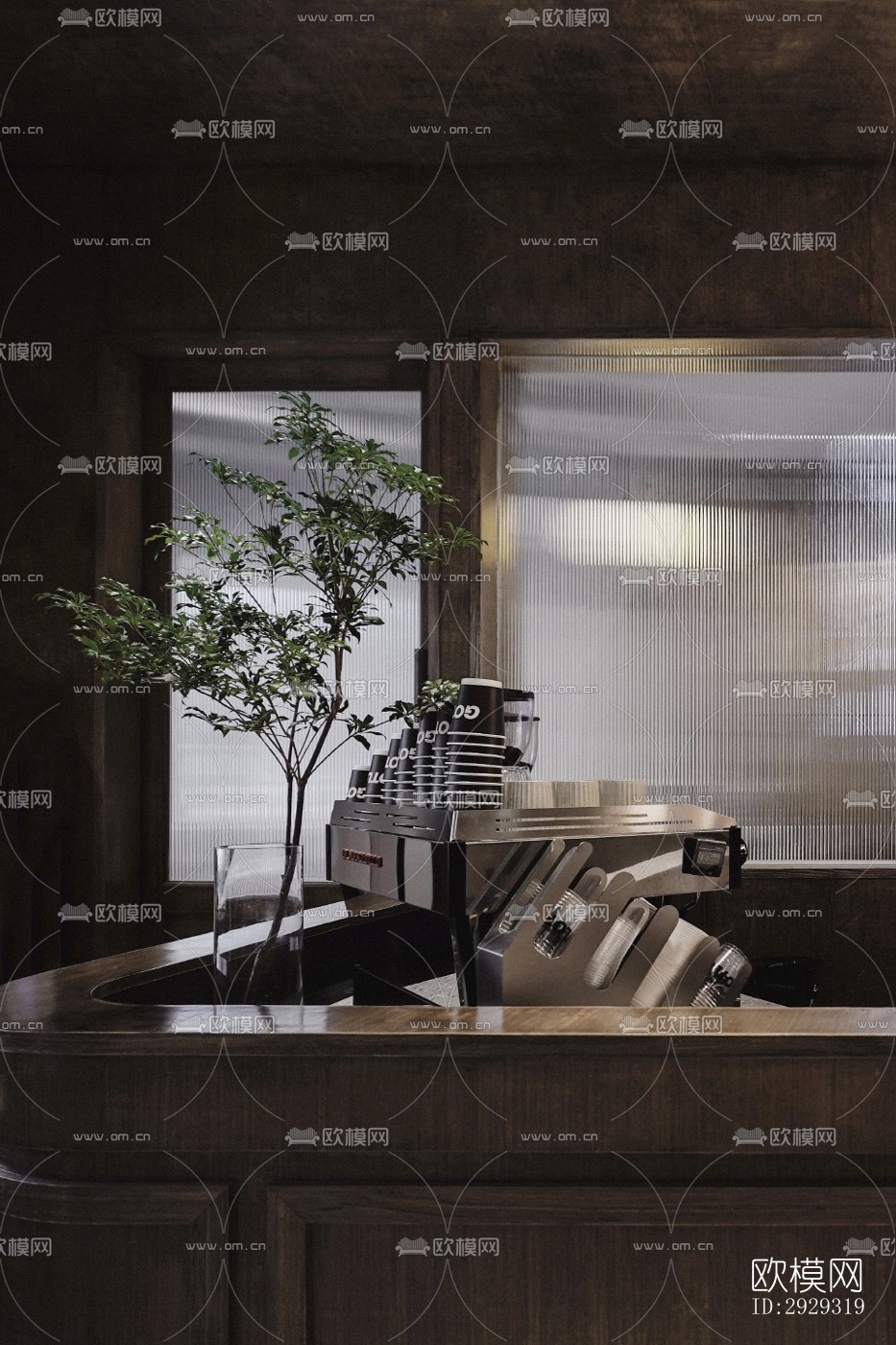 侘寂咖啡奶茶效果图下载（渲染图8）