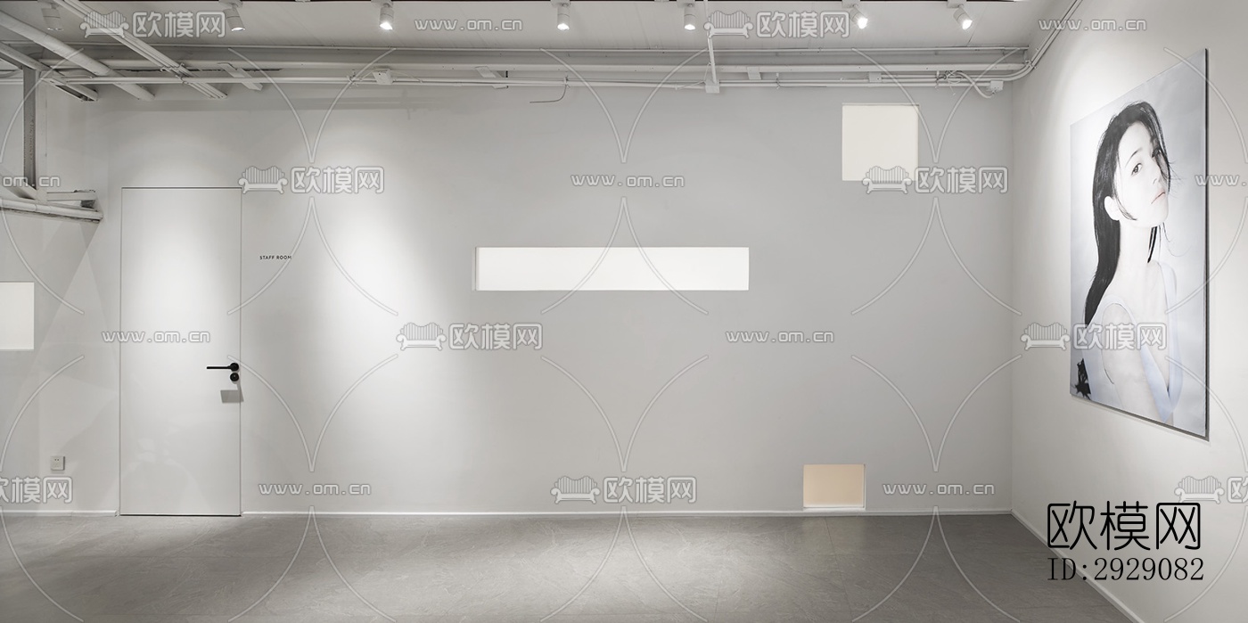 工业风办公区效果图下载（渲染图17）