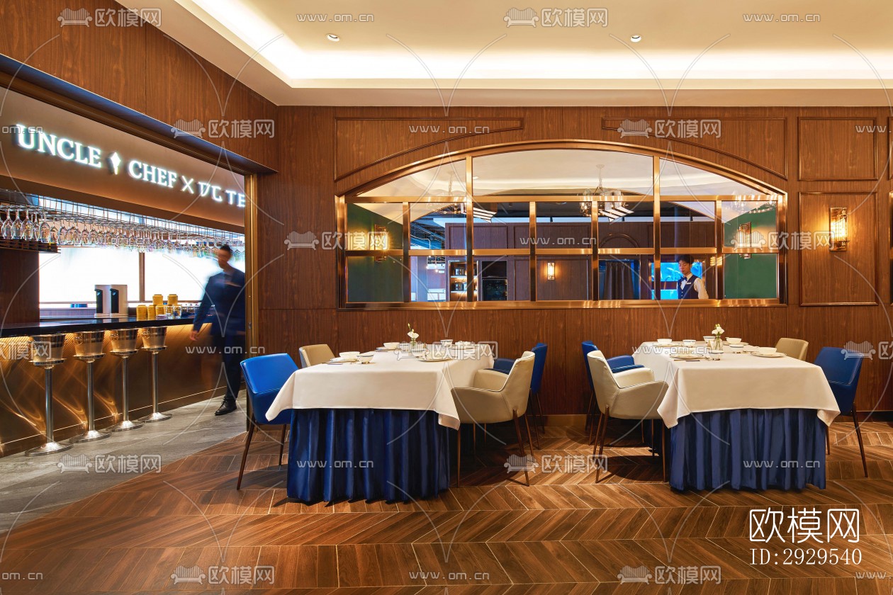 后现代西餐厅效果图下载（渲染图11）