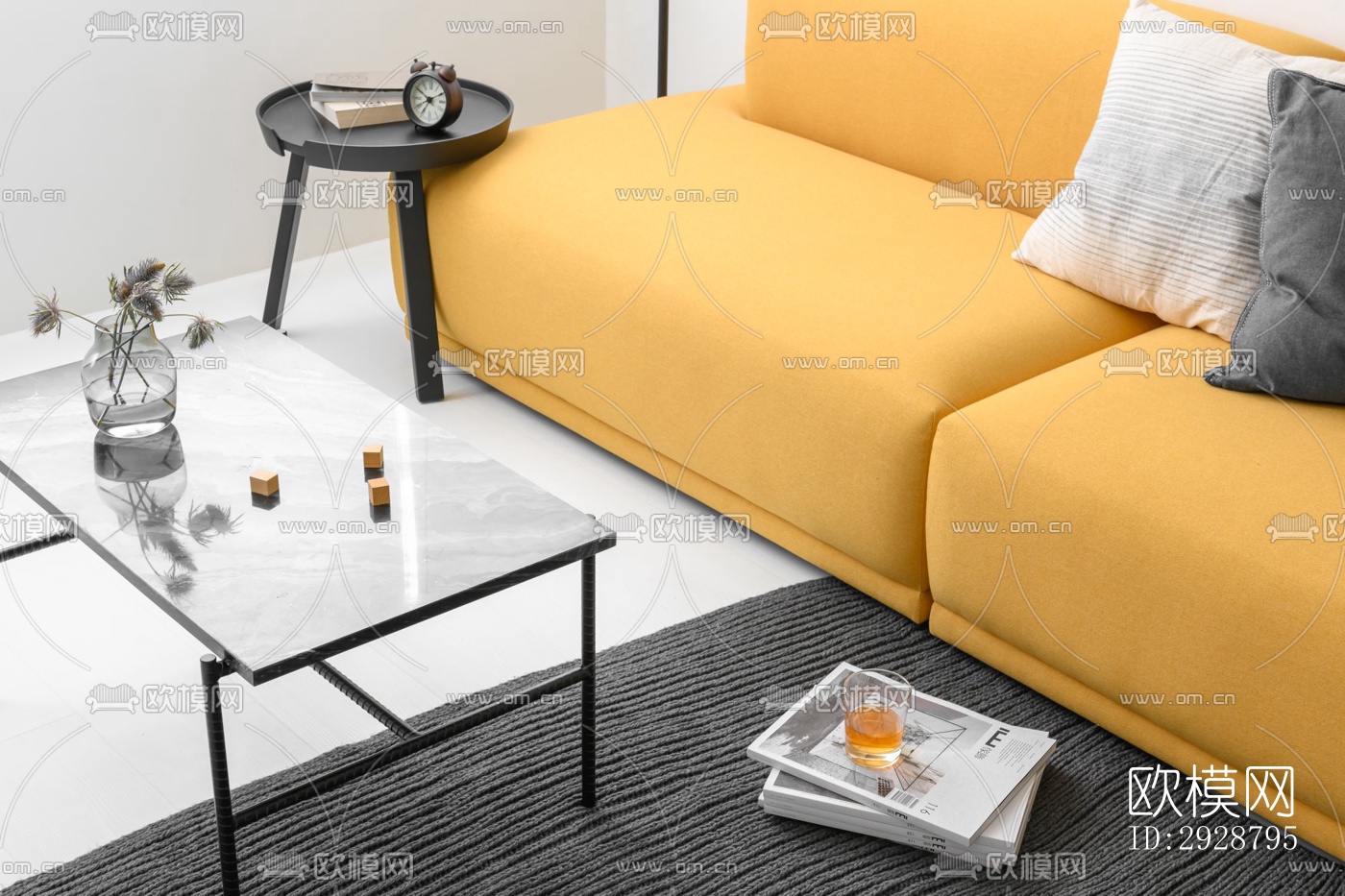 现代平层效果图下载（渲染图7）