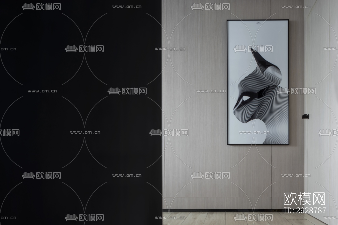 现代平层效果图下载（渲染图15）