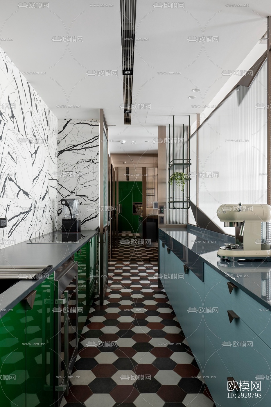 现代平层效果图下载（渲染图15）