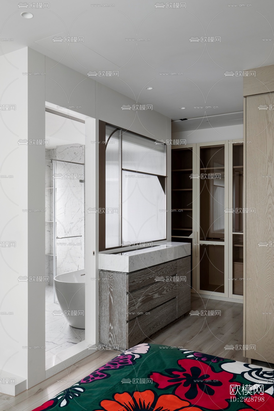 现代平层效果图下载（渲染图6）