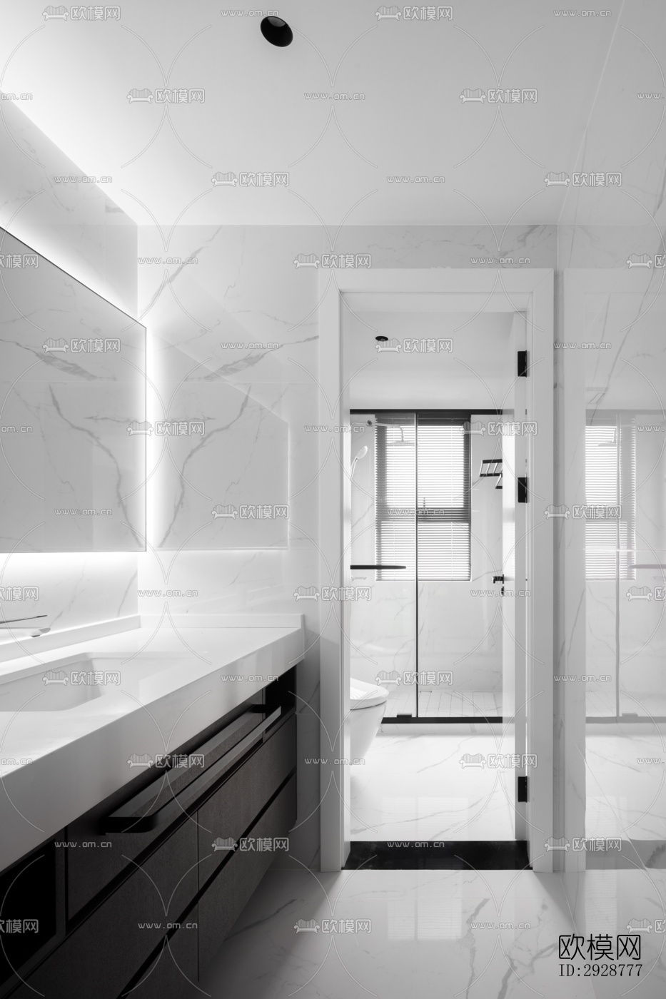 现代平层效果图下载（渲染图10）