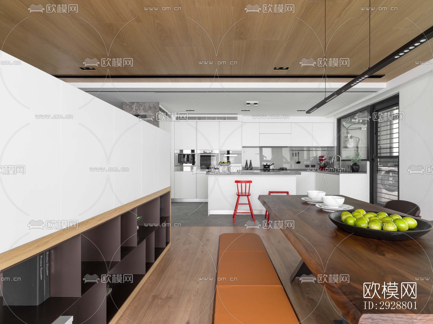 现代平层效果图下载（渲染图14）