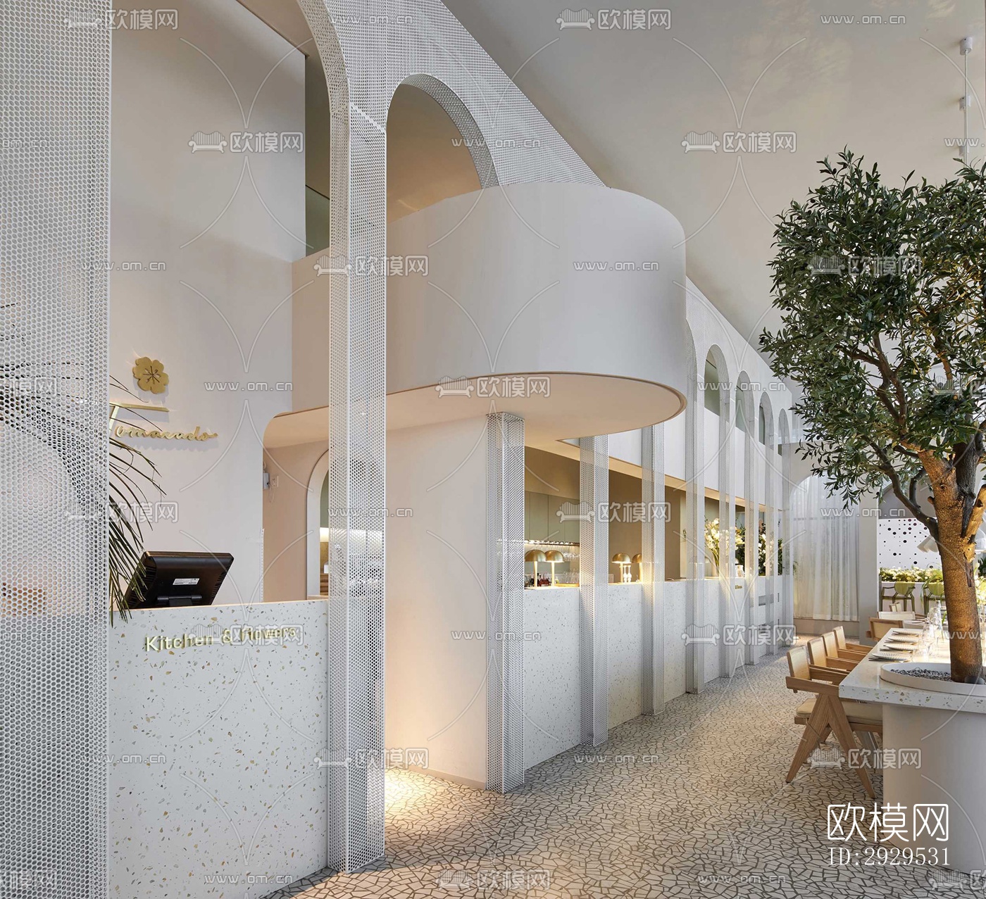 侘寂西餐厅效果图下载（渲染图12）