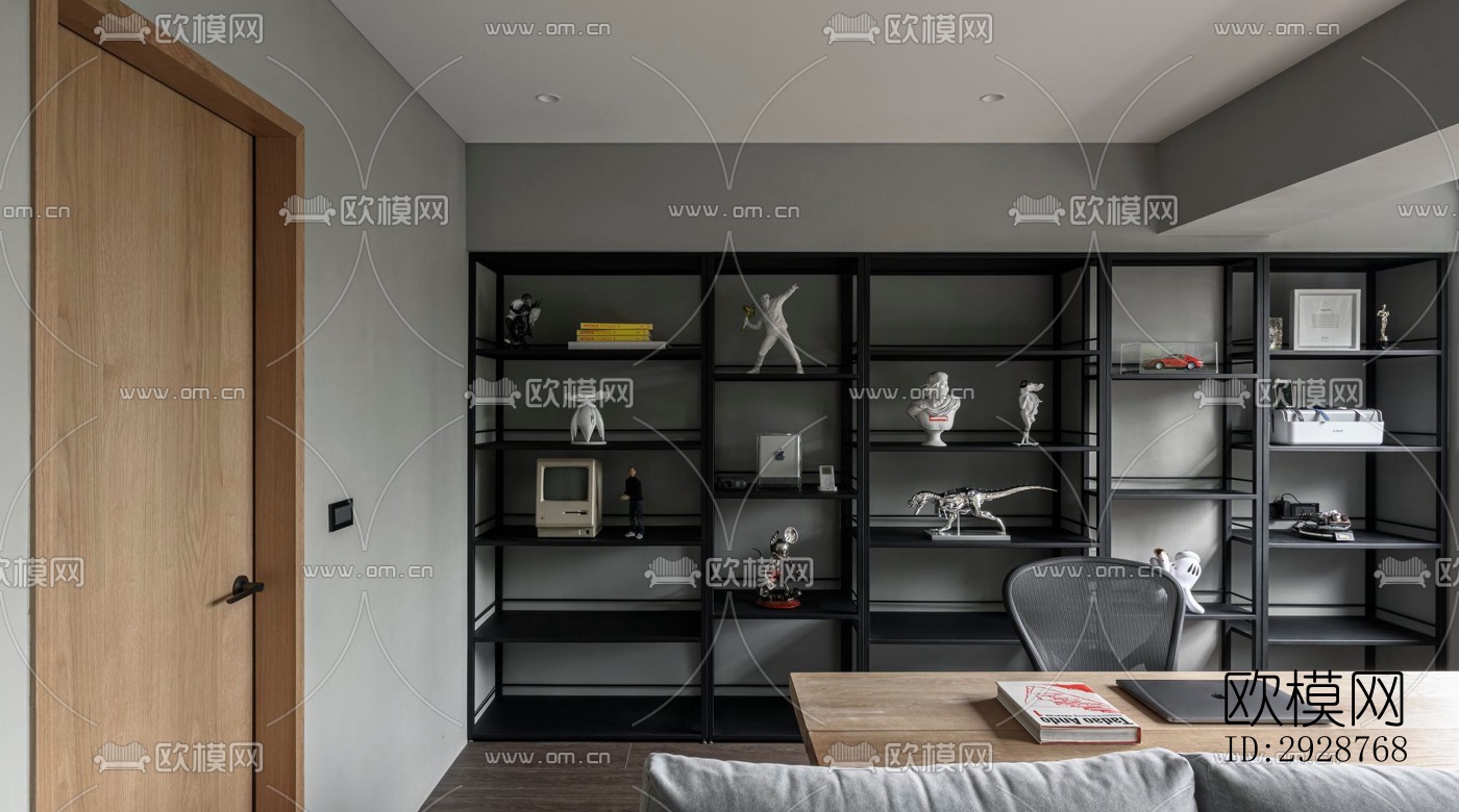 现代平层效果图下载（渲染图5）