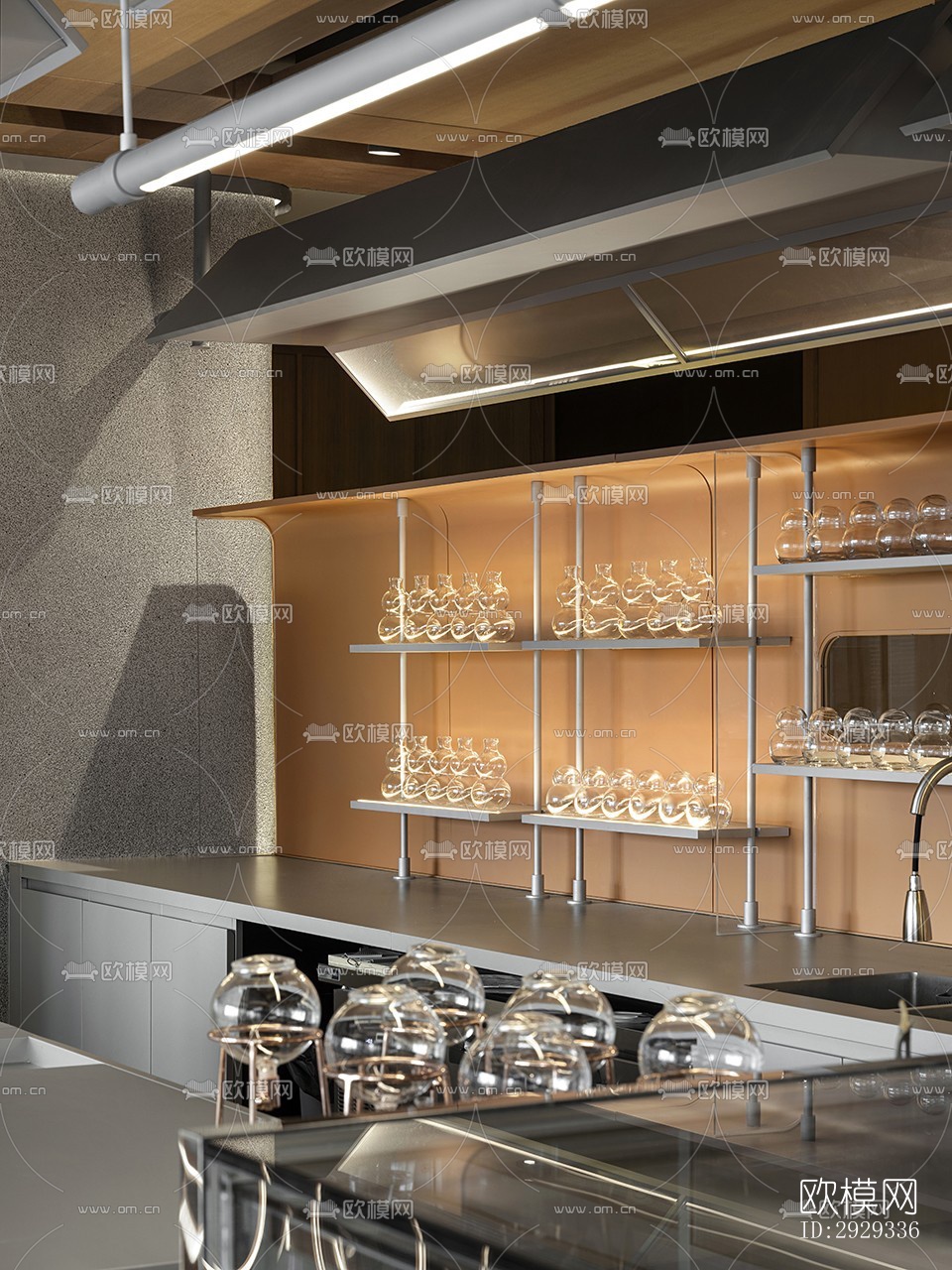 北欧咖啡奶茶效果图下载（渲染图7）