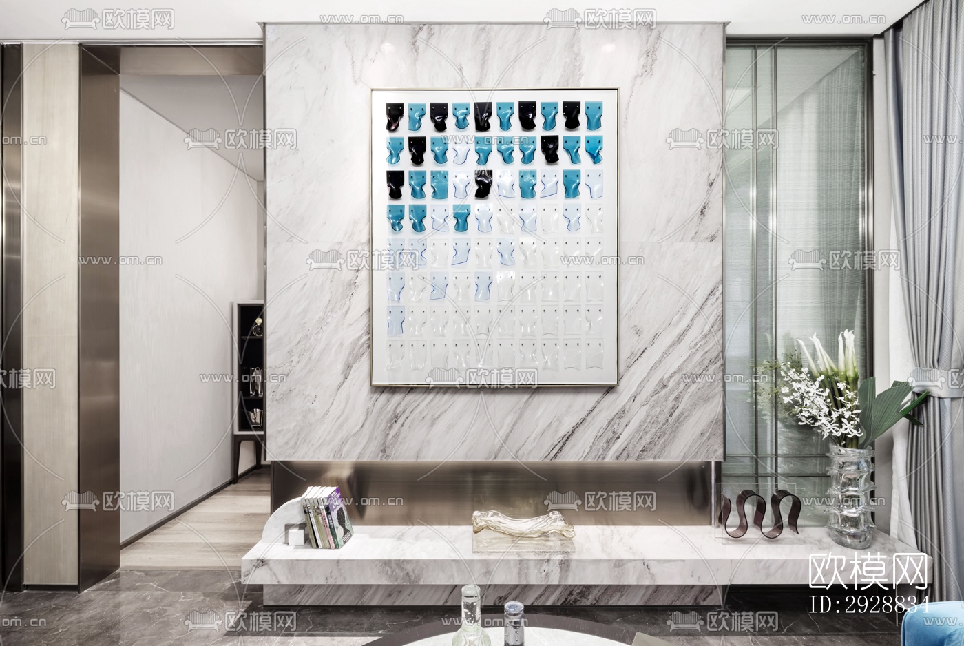 现代平层效果图下载（渲染图2）