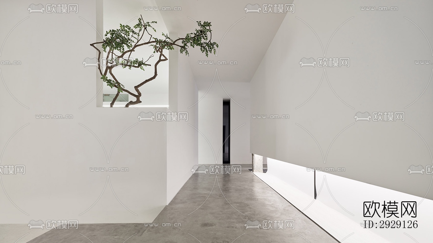 现代办公区效果图下载（渲染图4）