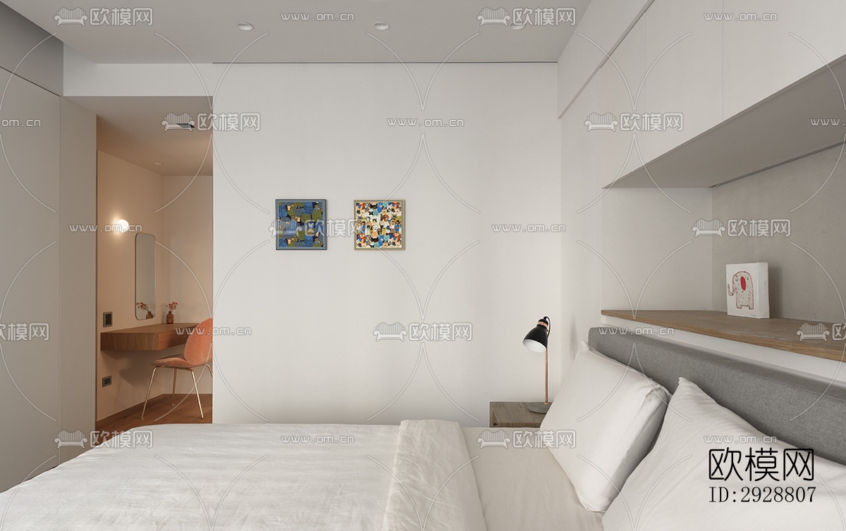 现代平层效果图下载（渲染图13）