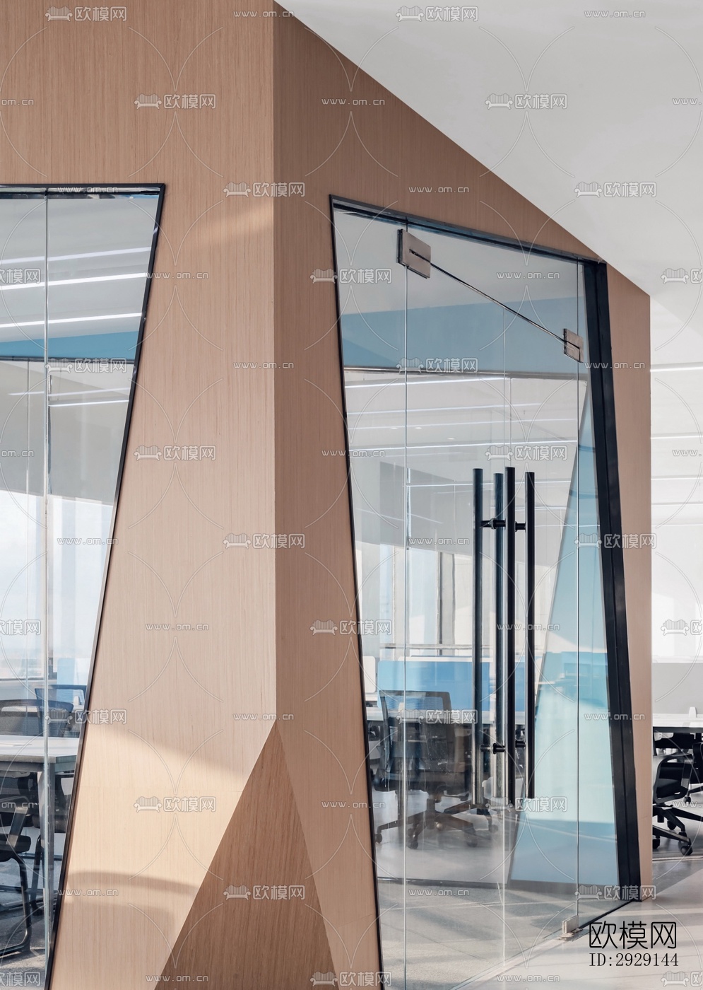 现代办公区效果图下载（渲染图5）