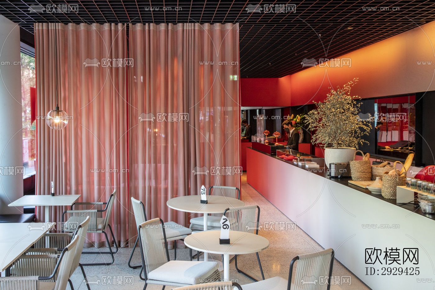 现代咖啡奶茶效果图下载（渲染图13）