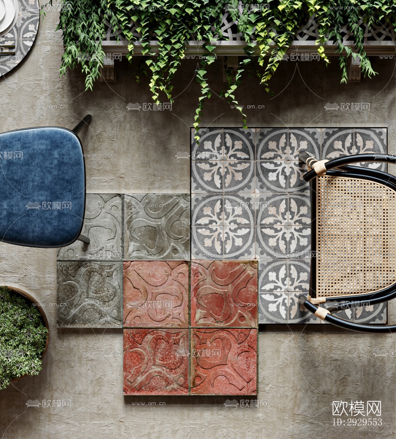 工业风西餐厅效果图下载（渲染图7）