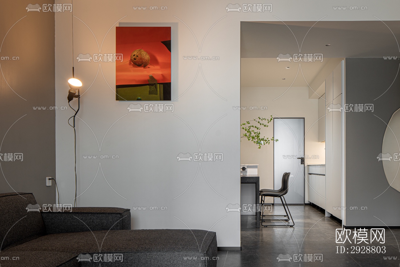 现代平层效果图下载（渲染图2）