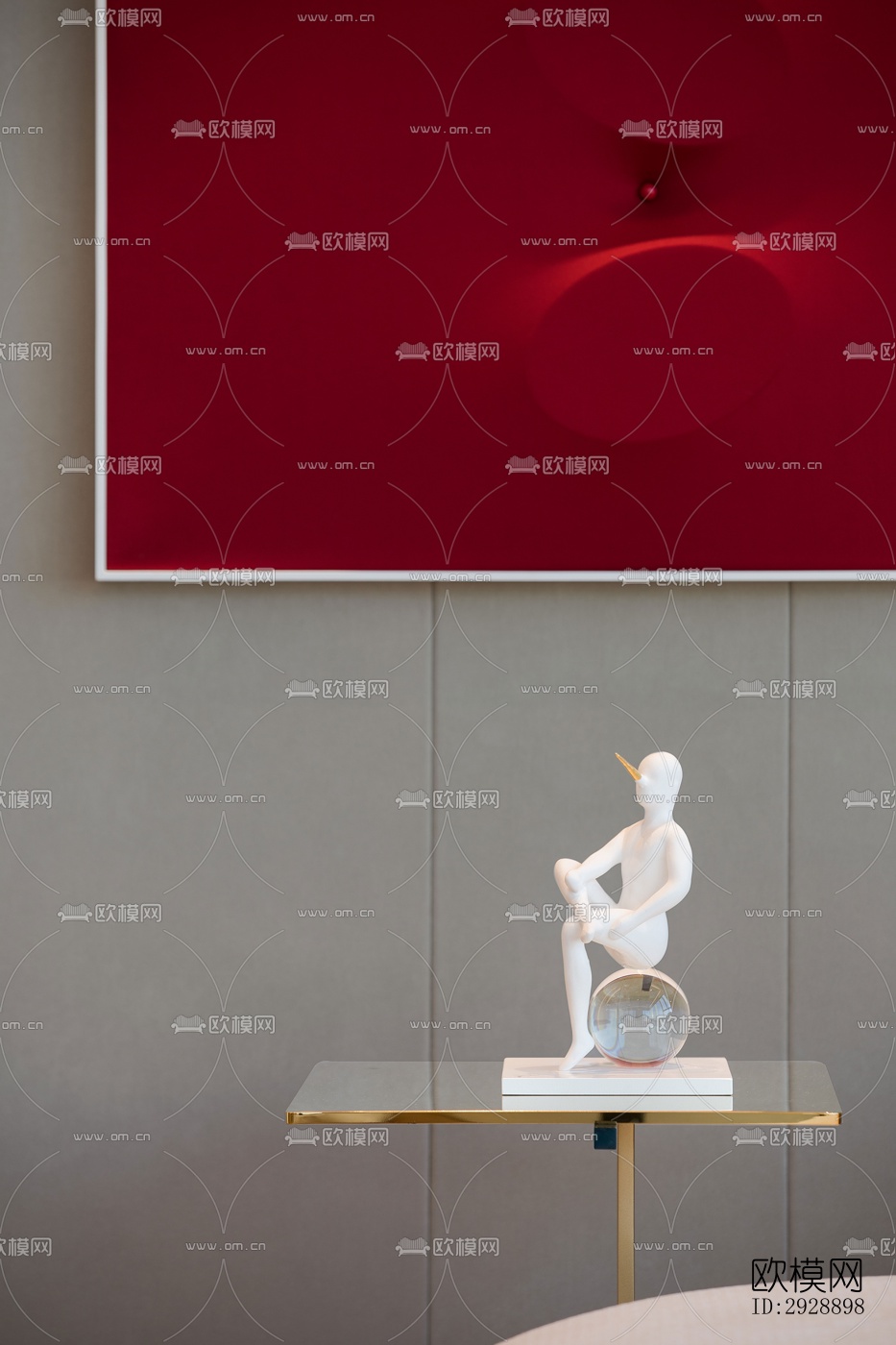 现代平层效果图下载（渲染图17）