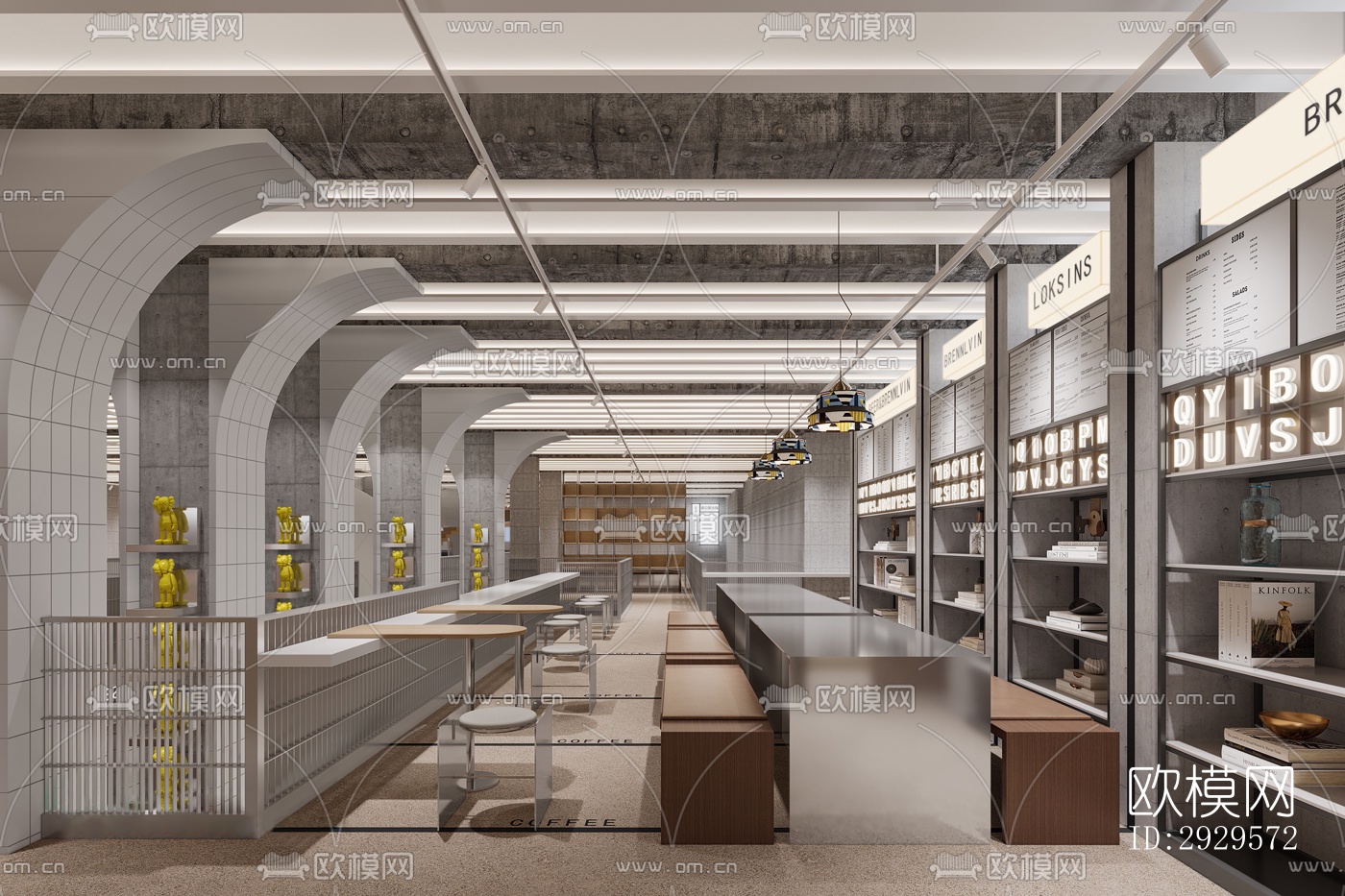 现代西餐厅效果图下载（渲染图3）