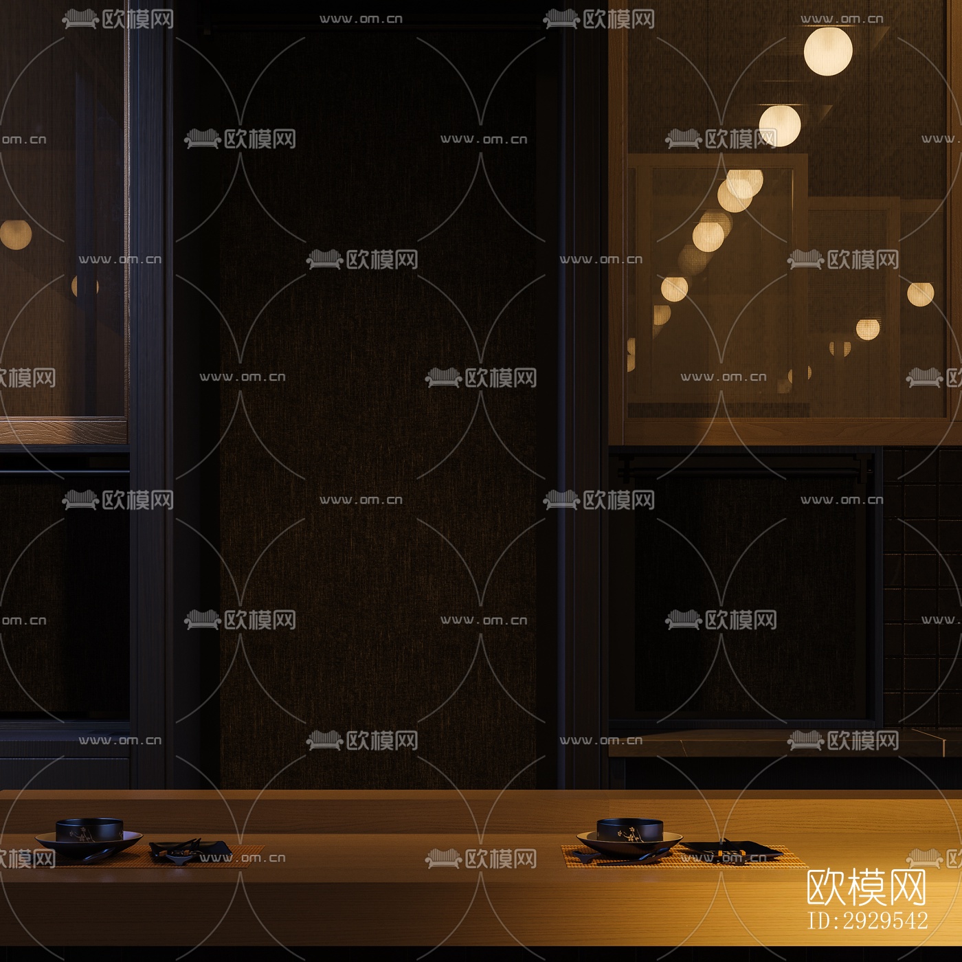 后现代西餐厅效果图下载（渲染图7）