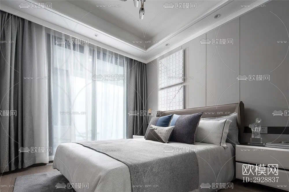 现代平层效果图下载（渲染图5）