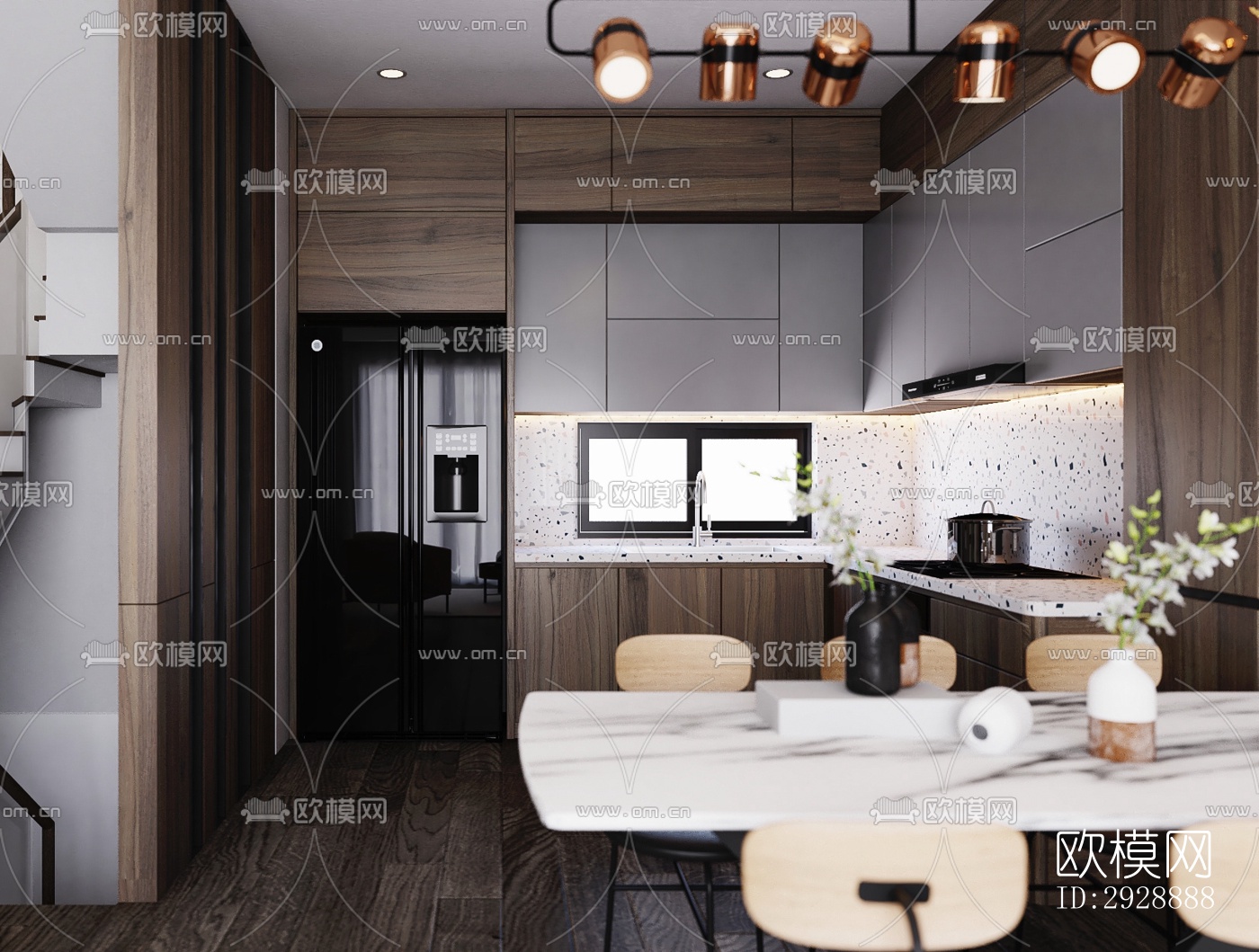 现代平层效果图下载（渲染图7）