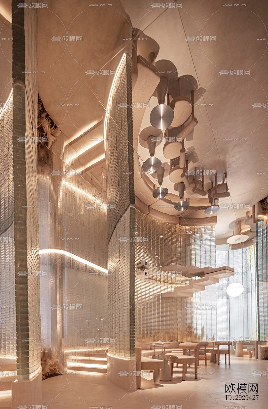 现代咖啡奶茶效果图下载（渲染图5）