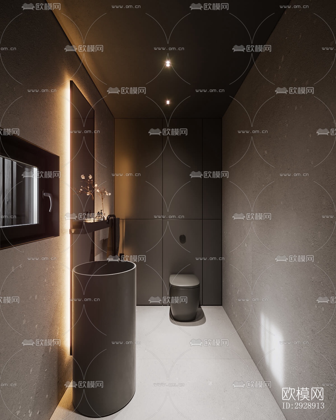 现代平层效果图下载（渲染图2）