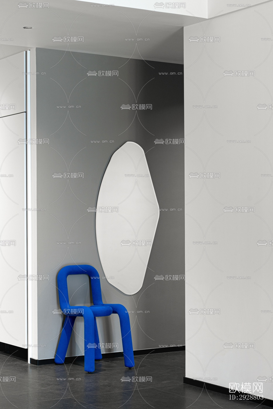 现代平层效果图下载（渲染图1）