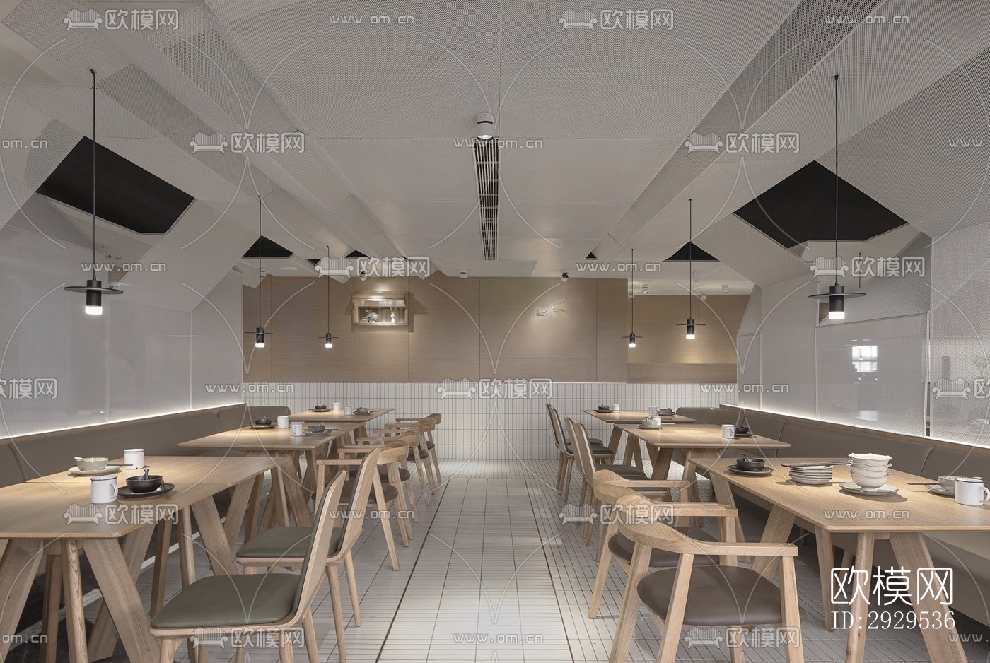 北欧西餐厅效果图下载（渲染图17）